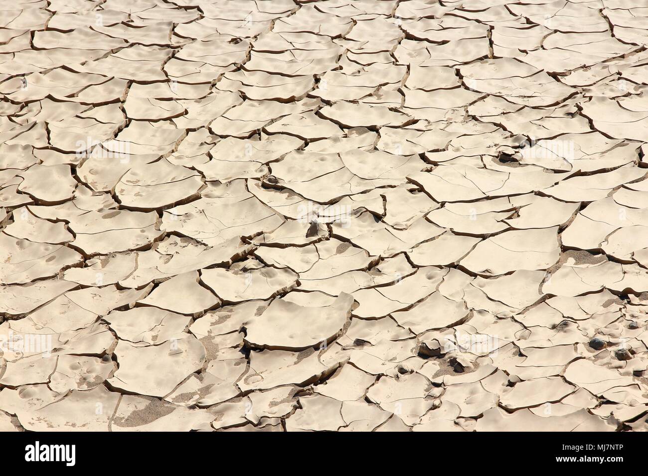 Mojave Wüste Hintergrund - getrocknete rissig Schlamm im Death Valley National Park, Kalifornien, USA. Stockfoto