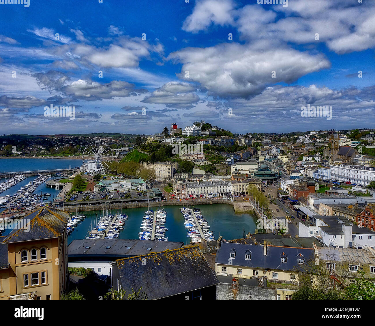 De - Devon: Torquay Stadt und Hafen (HDR-Bild) Stockfoto