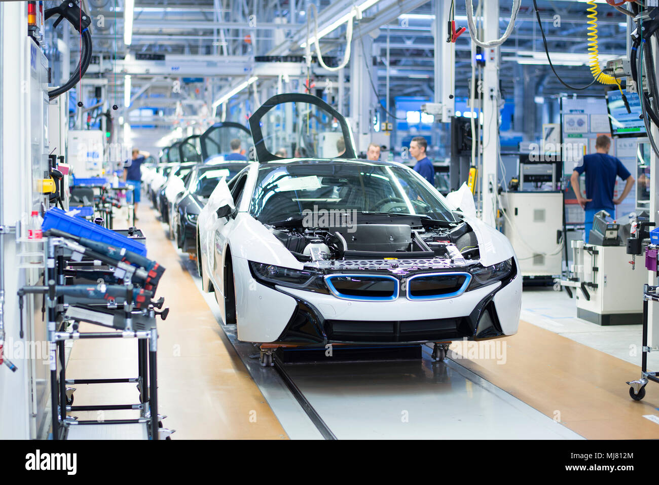 Ich 8 Produktion bei BMW Werk Leipzig Stockfoto