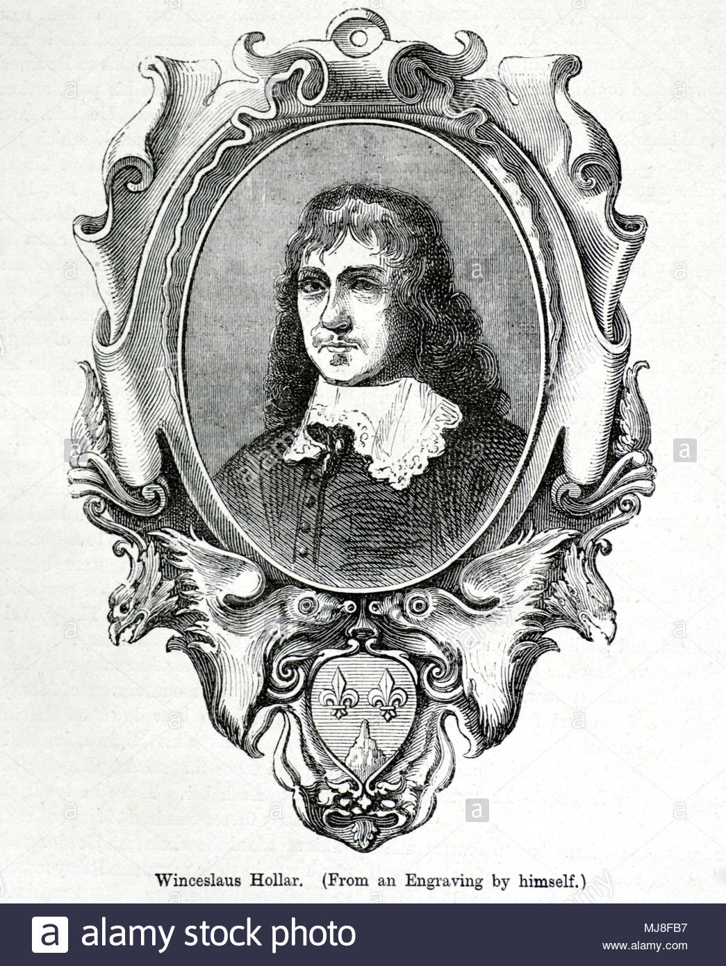 Winceslaus Hollar 1607 - 1677, war eine böhmische Kupferstecher, antike Darstellung von ca. 1880 Stockfoto