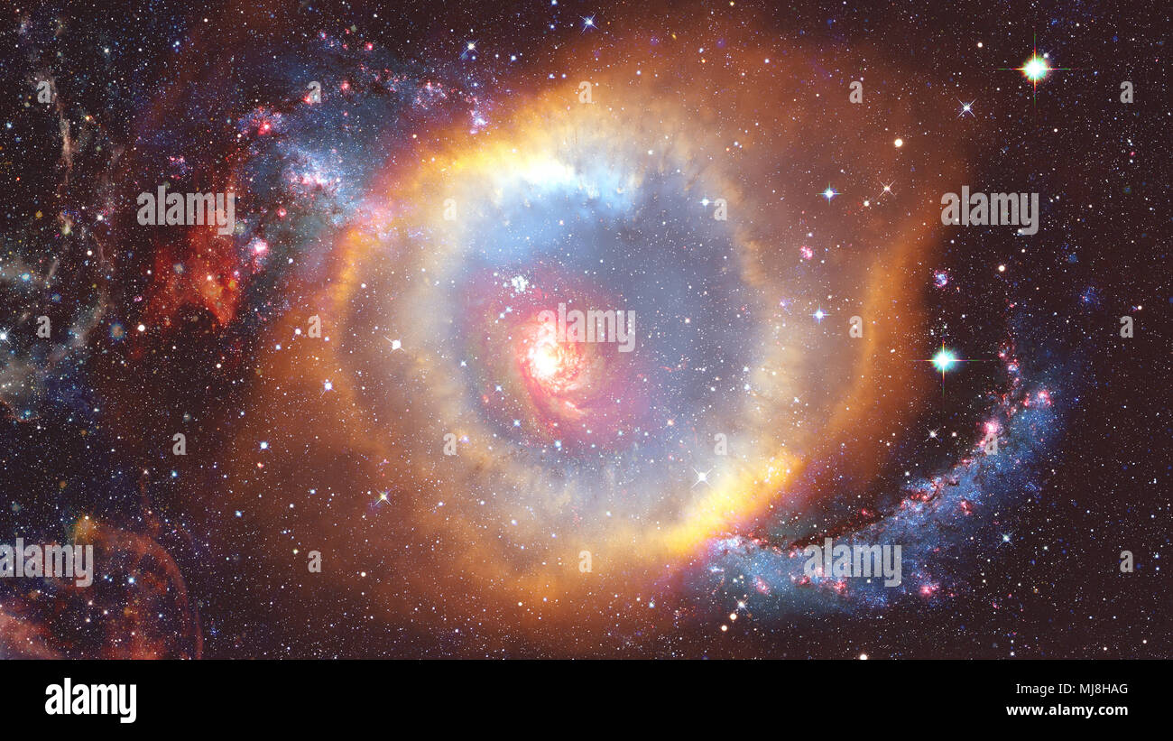 Spiralgalaxie im Raum. Elemente des Bildes von der NASA eingerichtet. Stockfoto