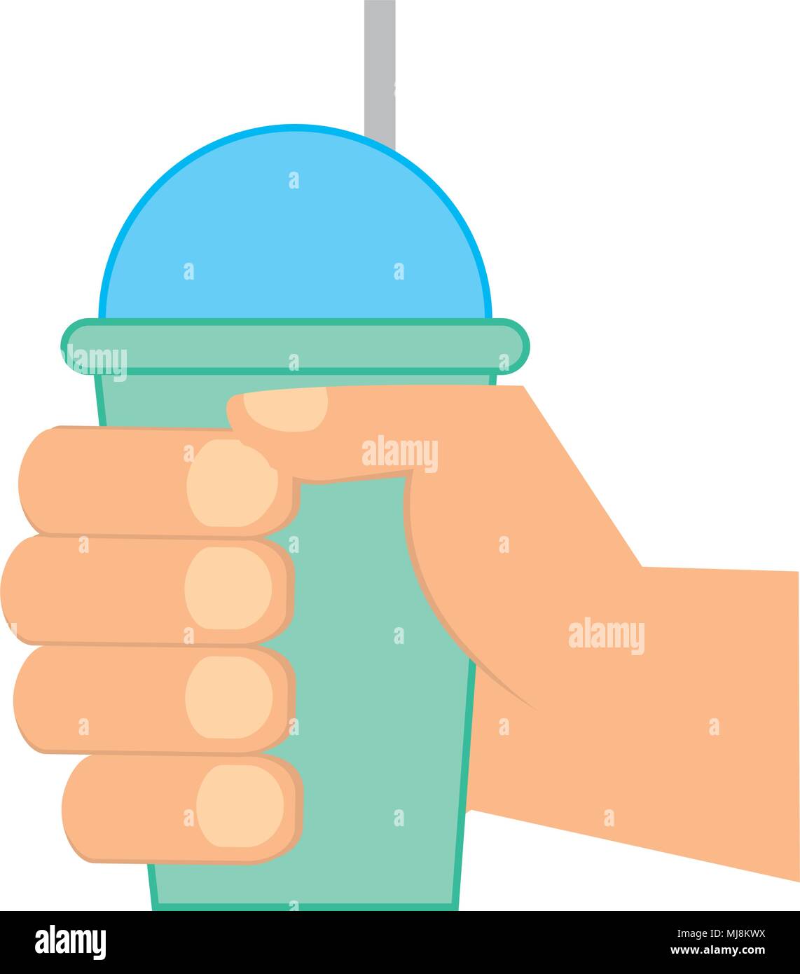 Hand takeaway Kaffeetasse Vector Illustration Stock Vektor