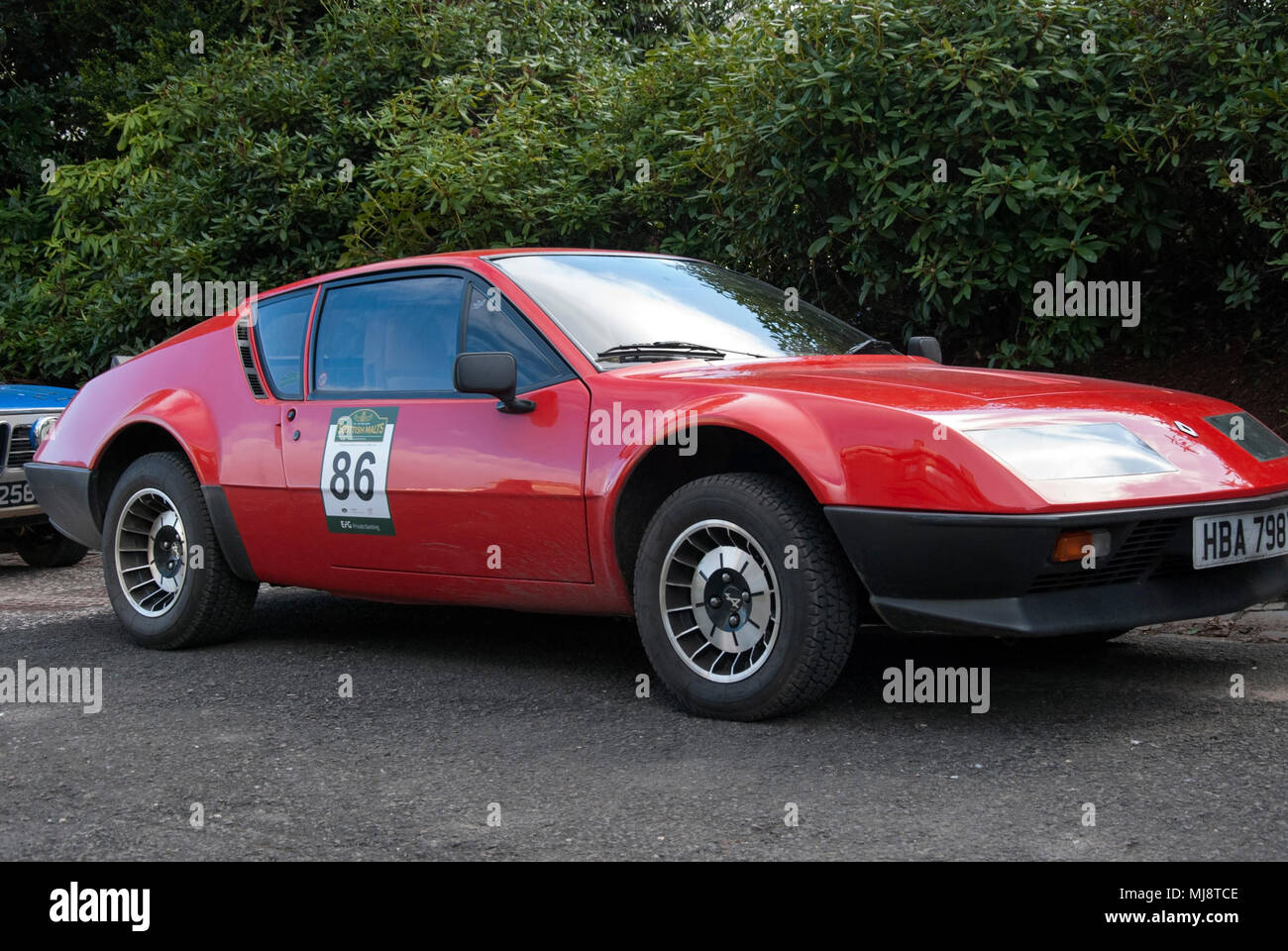 1982 Rot Renault Alpine A310 V6 Sport Auto vorne rechts Passagiere Seite Blick auf 1982 rot Renault Alpine A310 V6 im klassischen französischen Linken Antrieb 2 t Stockfoto