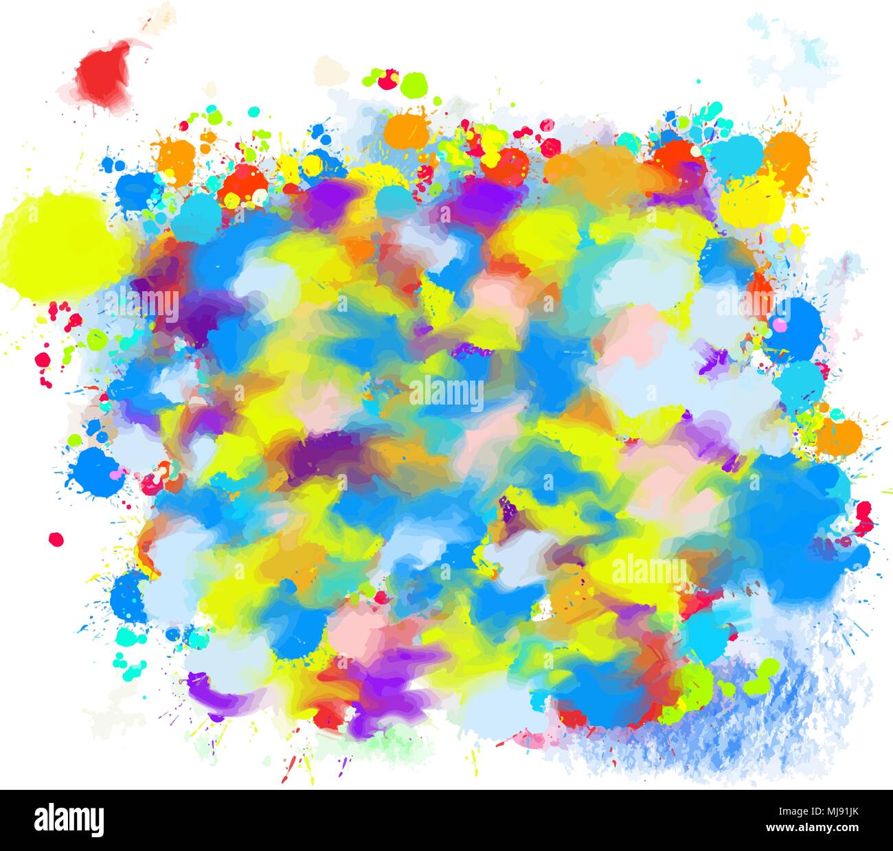 Bunt bemalten Hintergrund drop Cloud. Vektor Konzept Design. Handgezeichneten digital asset. Stock Vektor