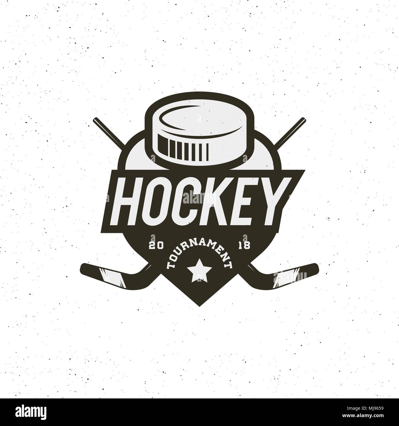 Hockey Logo. sport Emblem Vector Illustration Stock Vektor