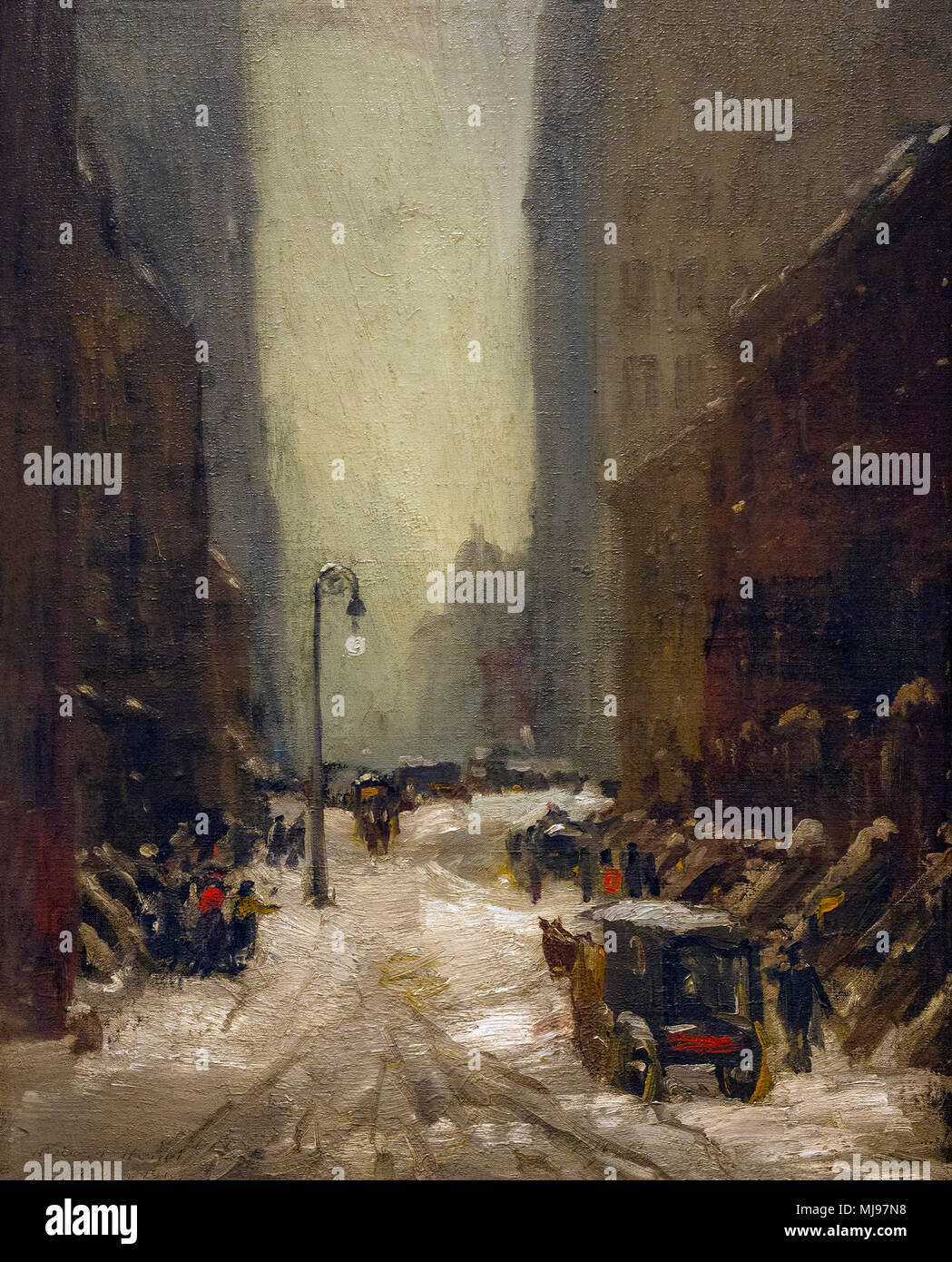 Schnee in New York, Robert Henri, 1902, Nationalgalerie, Washington DC, USA, Nordamerika Stockfoto