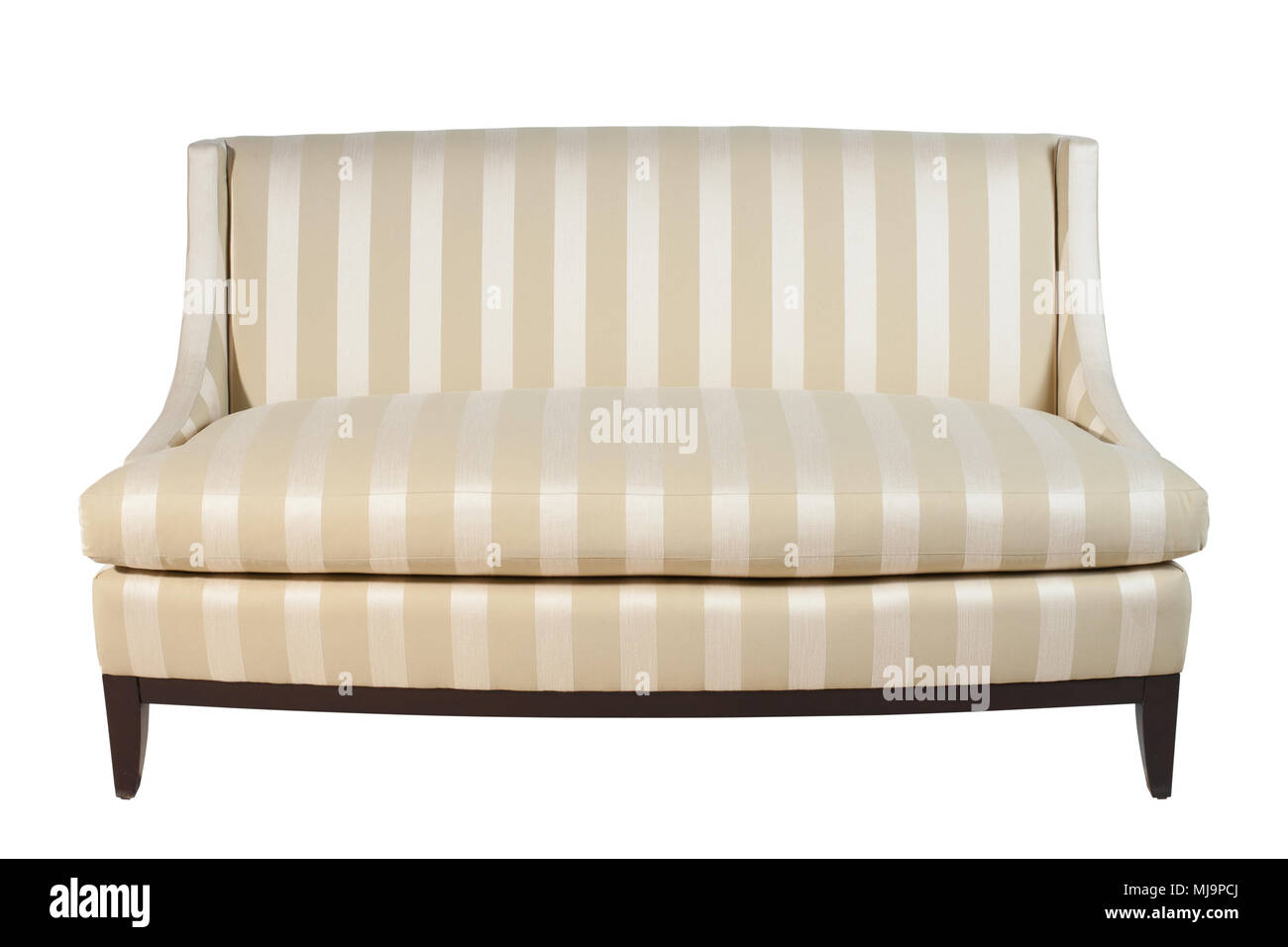 Elegantes sofa auf weißem Hintergrund. Freistellungspfaden. Stockfoto