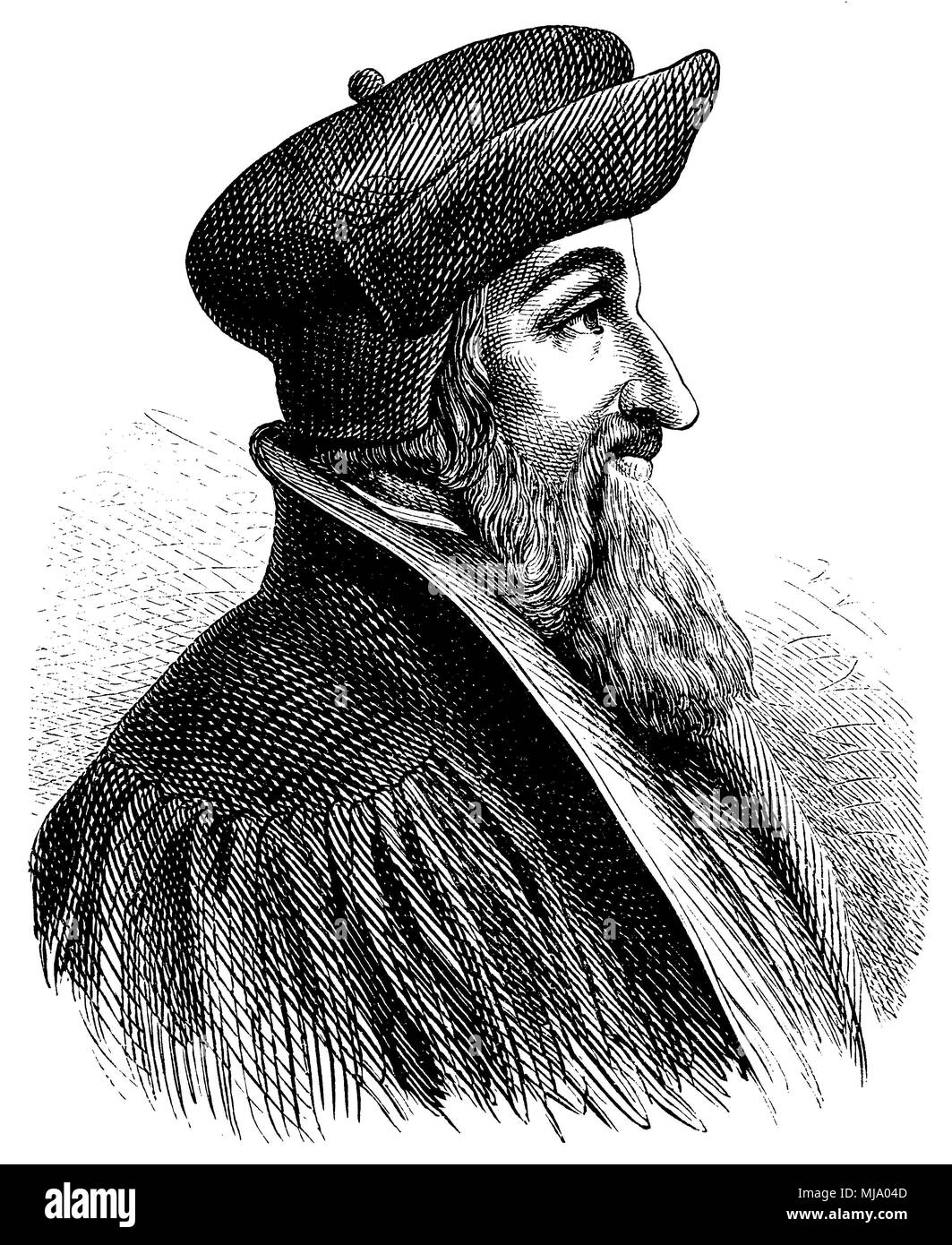 Johannes Ökolampad (geb. 1482, starb am 24. November 1531), Stockfoto