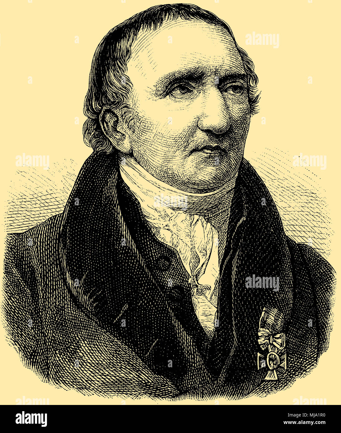 Johann Gottfried Schadow (20. Mai 1764 geboren, starb am 27. Januar 1850), Stockfoto
