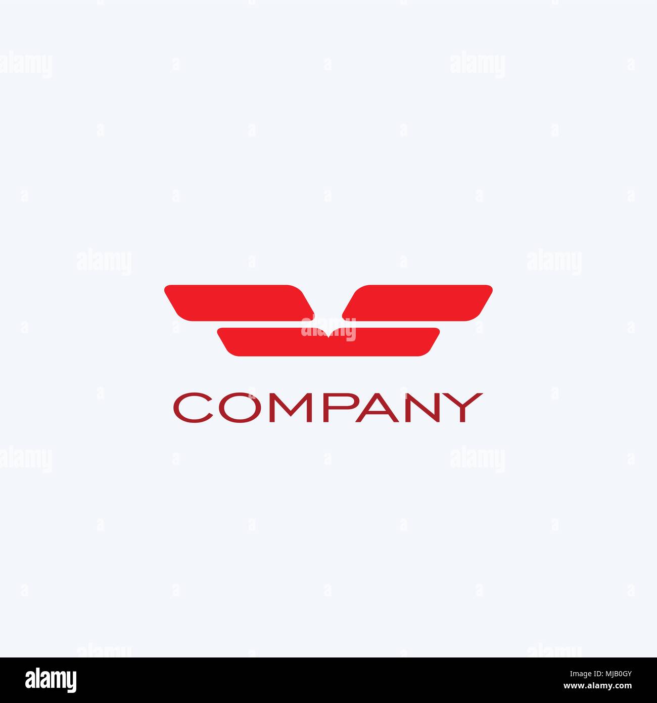 Logo Vektor, wing logo Grafik Design, mit roter Farbe. Stock Vektor
