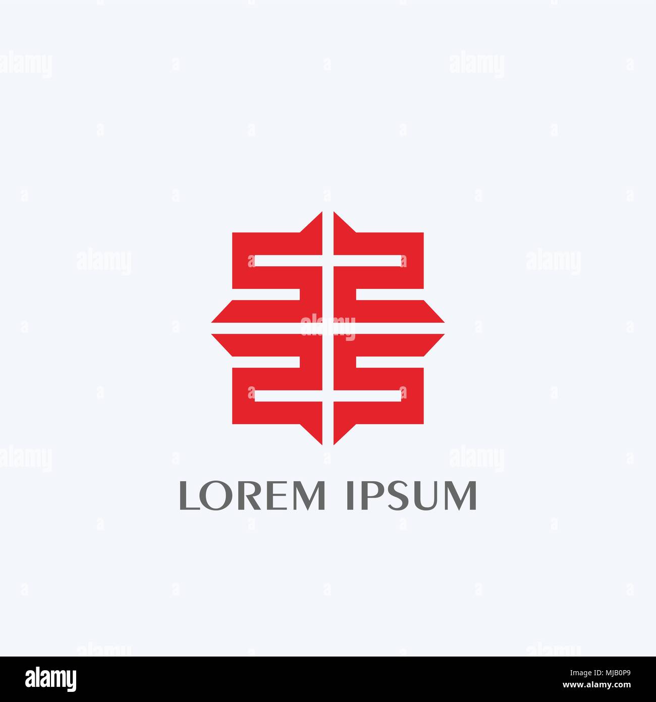 Logo vektor design, mit roter Farbe. Buchstabe s Logo, Vector Icons. Stock Vektor