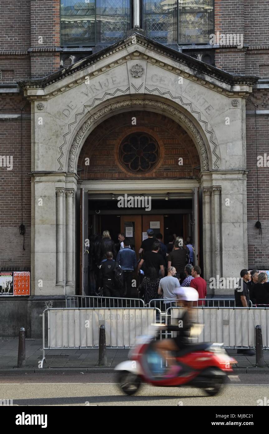 Amsterdam, Niederlande: Der Haupteingang des Paradiso Konzert und live Musik Event Halle von der Weteringschans gesehen. Stockfoto