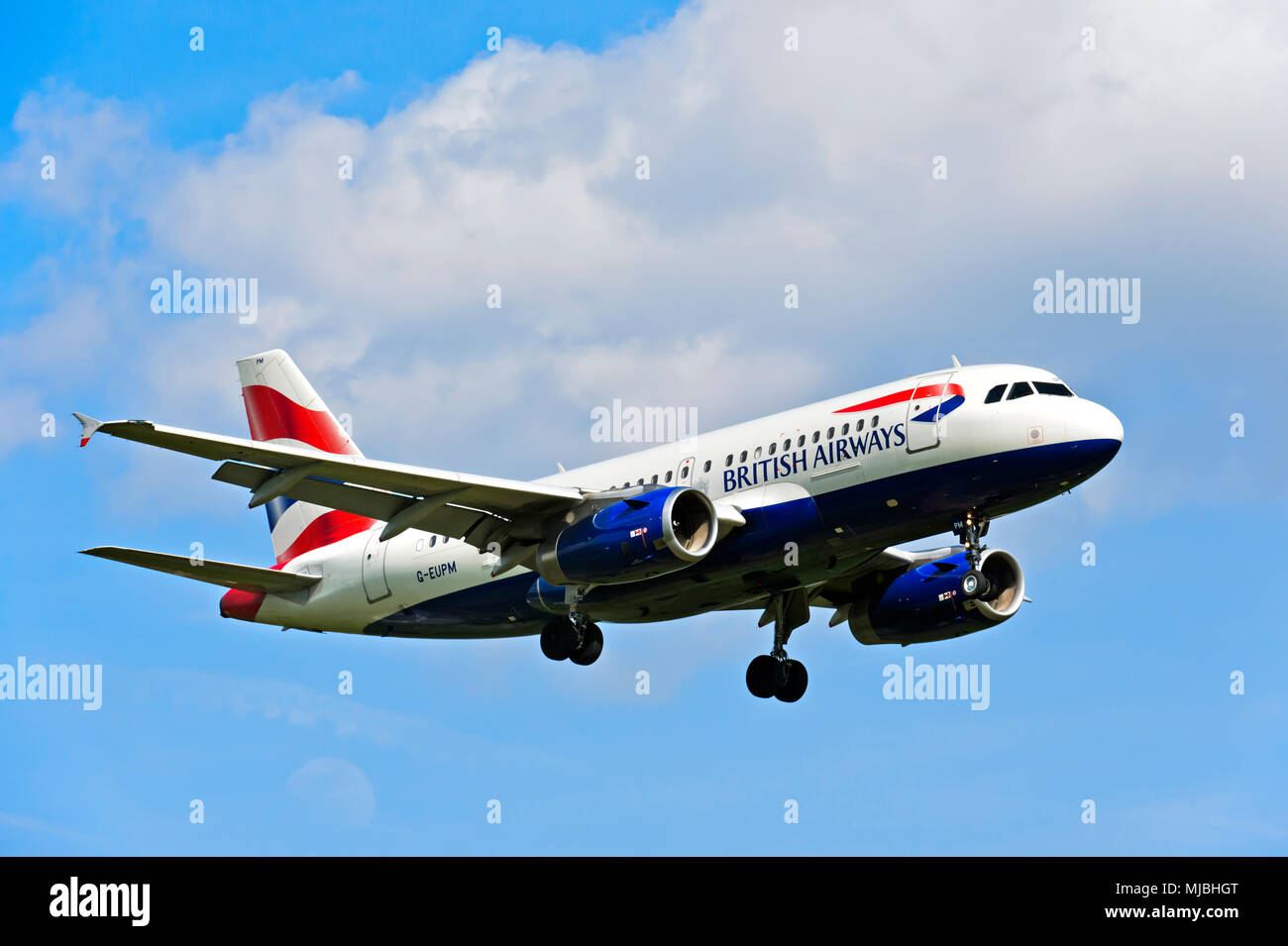 British Airways Airbus A 319-131 G-EUPM, Großbritannien Stockfoto