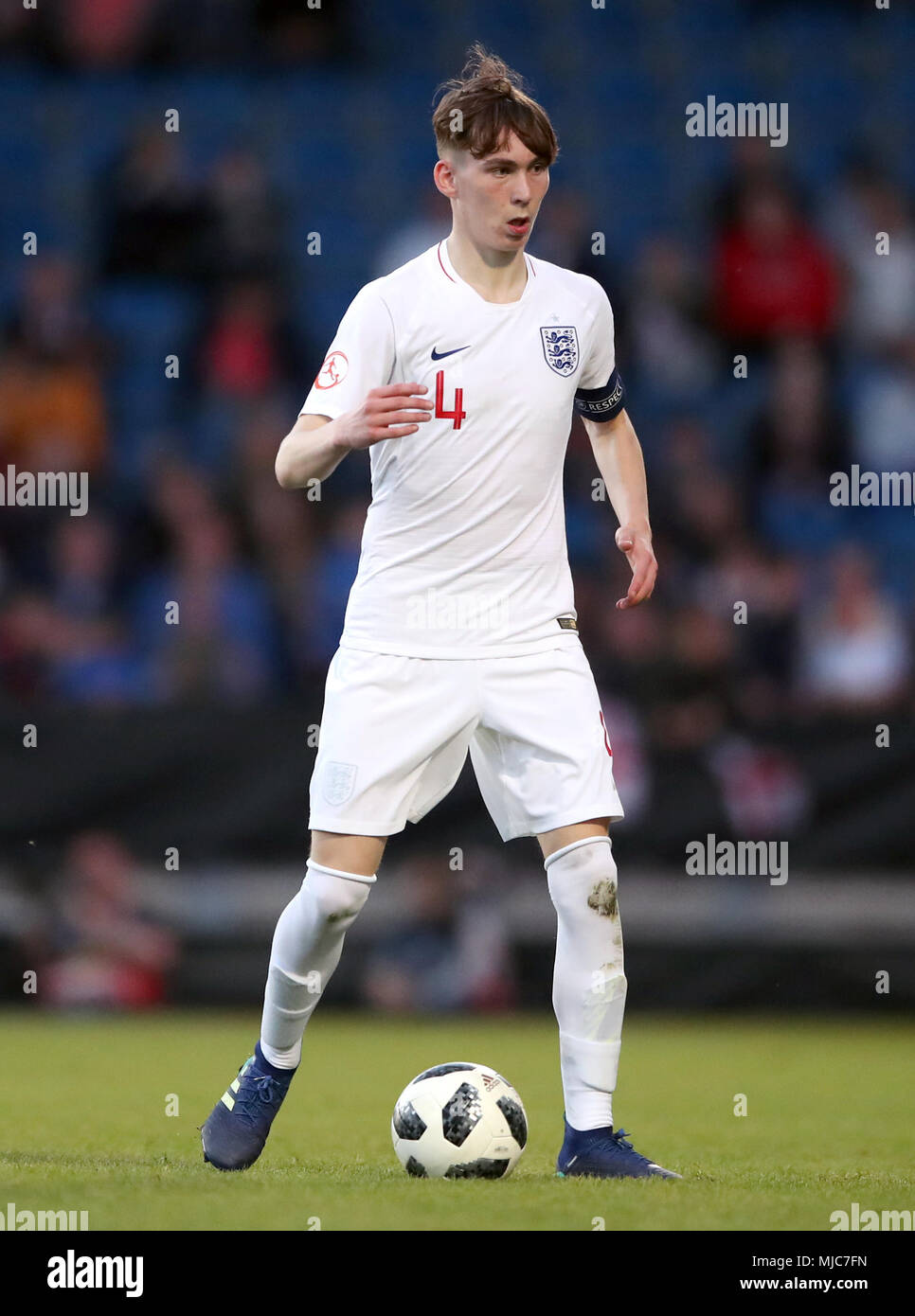 Der englische James Garner während der UEFA-U17-Europameisterschaft, Gruppe-A-Spiel im Proact Stadium, Chesterfield. DRÜCKEN SIE VERBANDSFOTO. Bilddatum: Freitag, 4. Mai 2018. Siehe PA Story SOCCER England U17. Das Foto sollte lauten: Nick Potts/PA Wire. Stockfoto