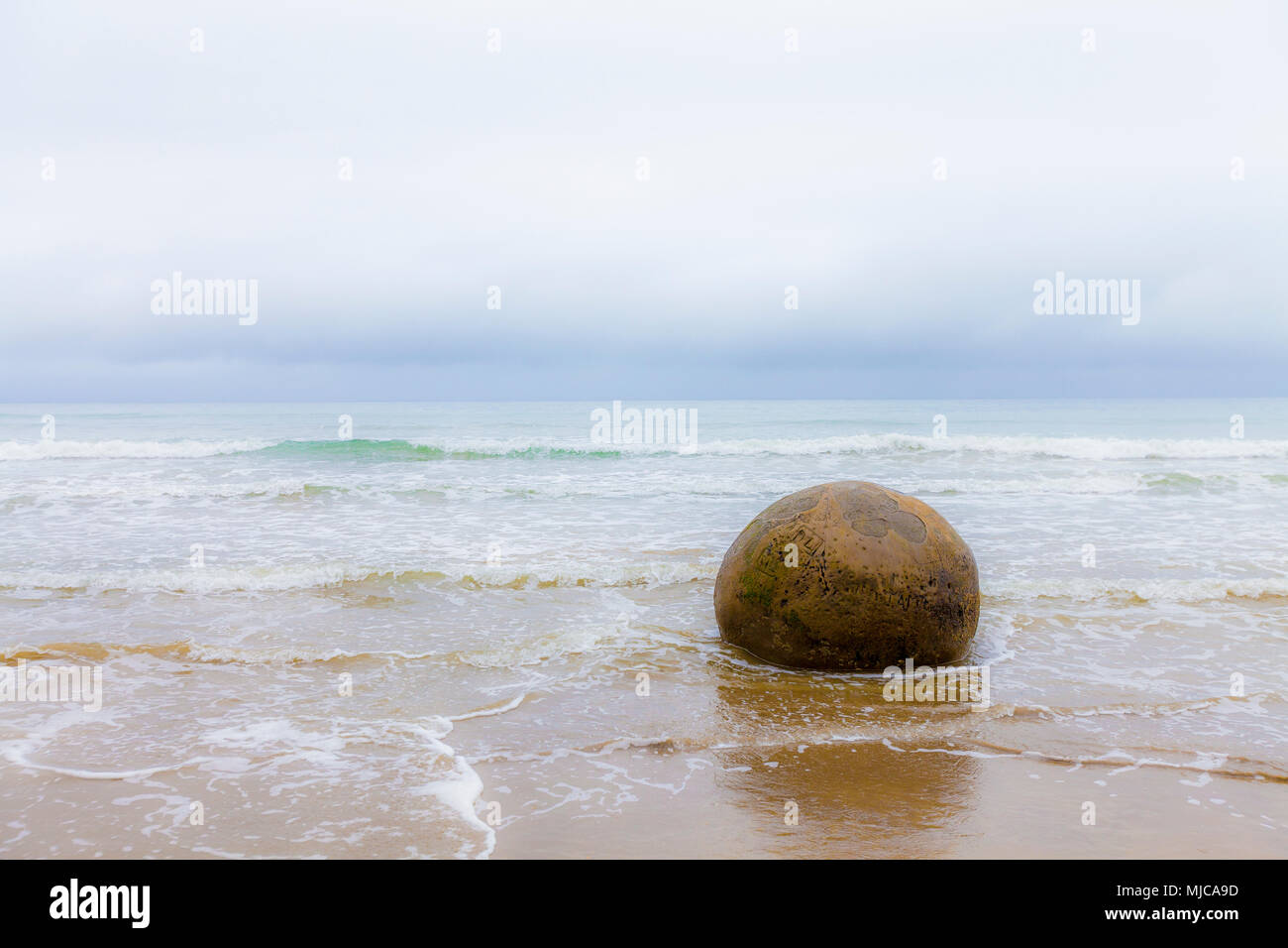 Moeraki Boulders, ein Wahrzeichen in New Zealnd, Südinsel Stockfoto