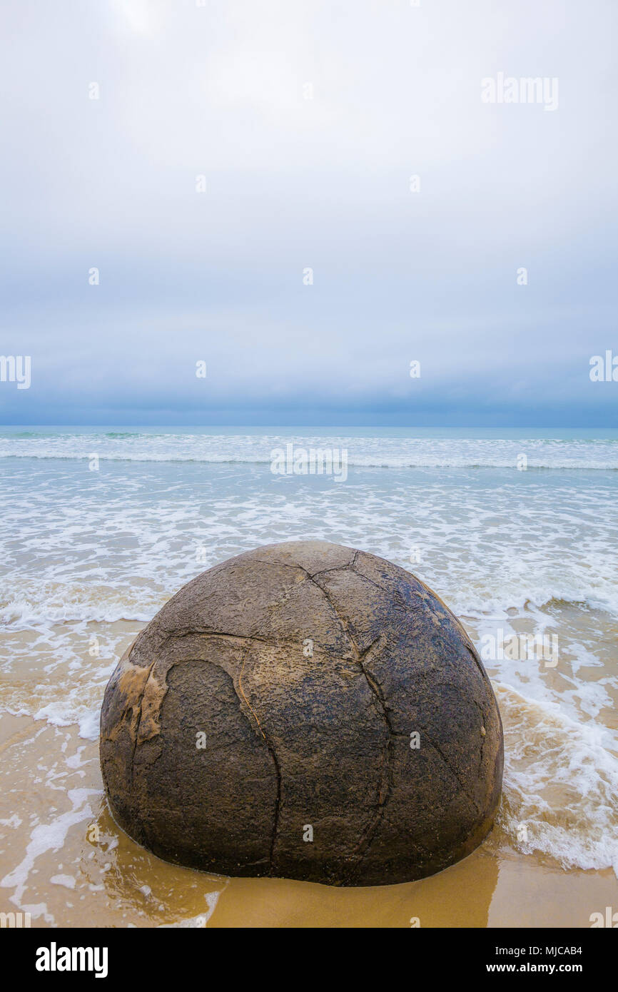 Moeraki Boulders, ein Wahrzeichen in New Zealnd, Südinsel Stockfoto
