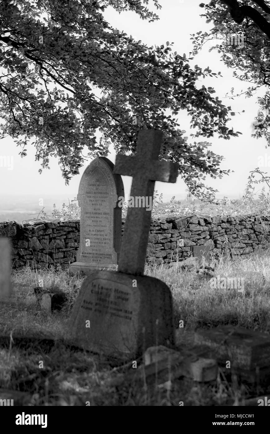 Alten viktorianischen Grabsteine aus Lansdown Friedhof Badewanne Stockfoto