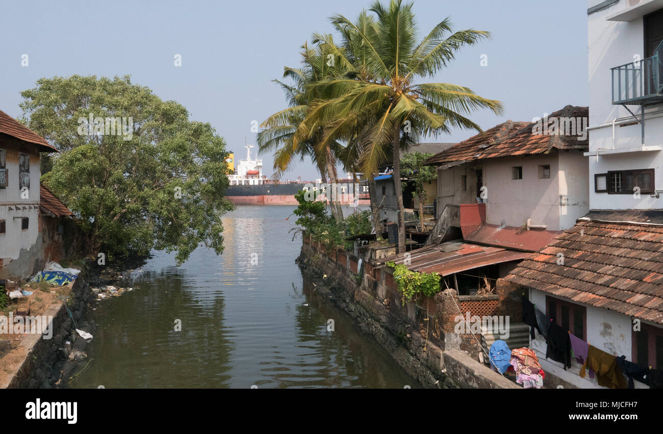 Die meisten properous Staat Kerala in Indien, mit Tee und Gewürzen und Tourismus als Hintergrund die Unterstützung der Wirtschaft Kapital ist Cochin, Stockfoto