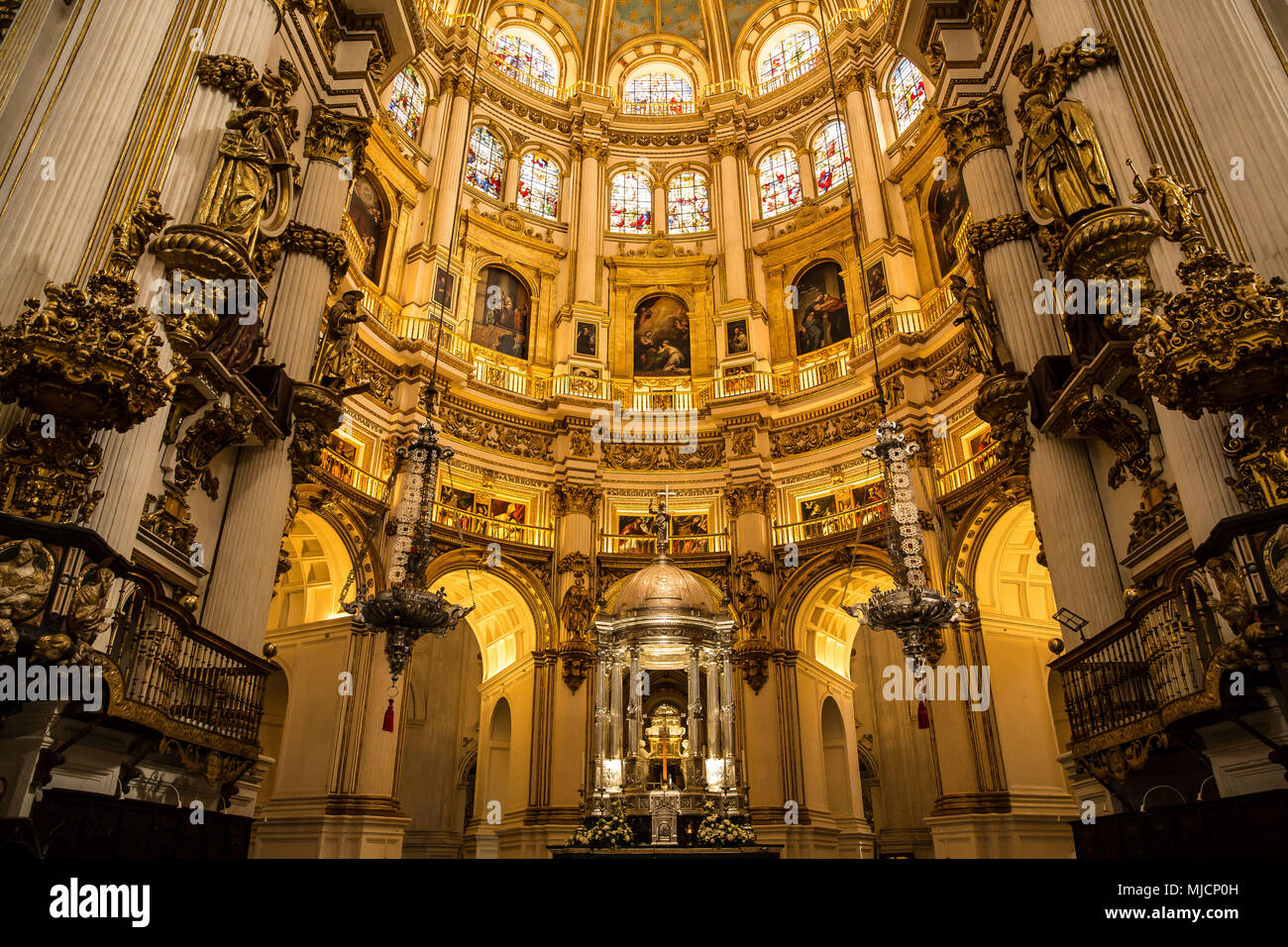 Europa, Spanien, Andalusien, Granada, Kathedrale, Innenansicht, Stockfoto