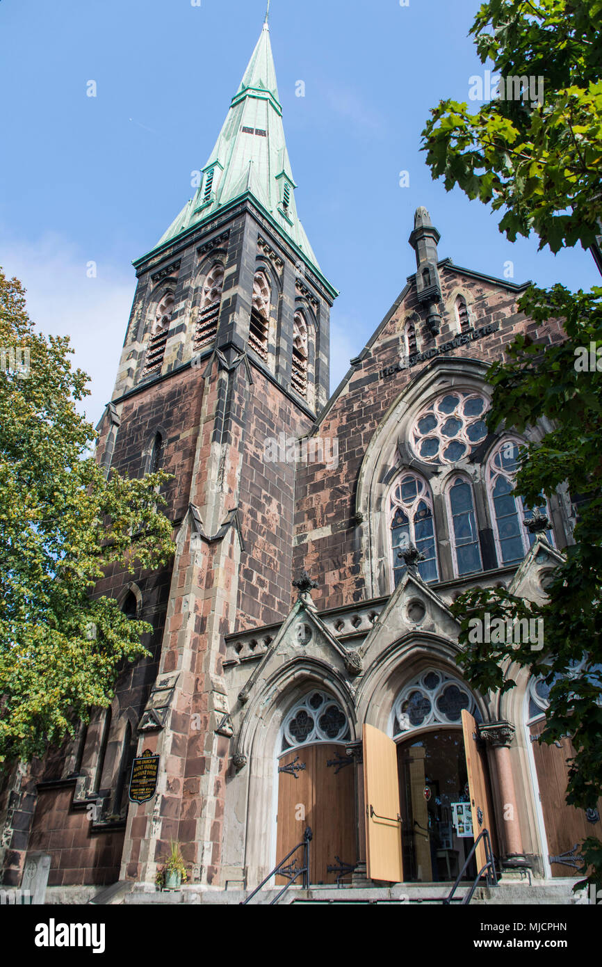 Kirchen des Hl. Andreas und der Hl. David in Saint John in Kanada Stockfoto