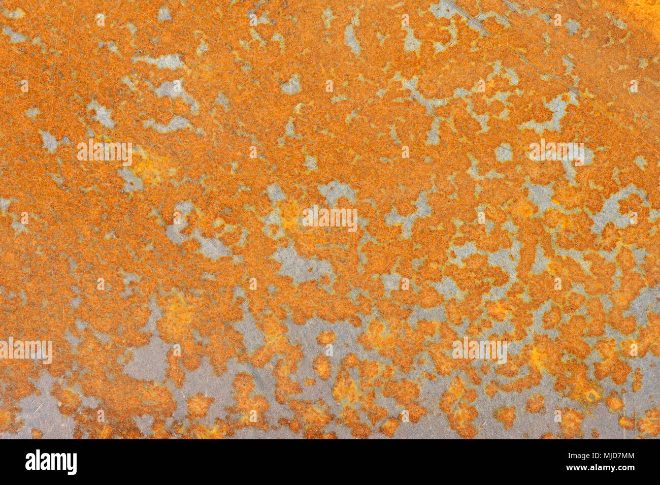 Metall Textur mit Kratzern und Rost. Stockfoto