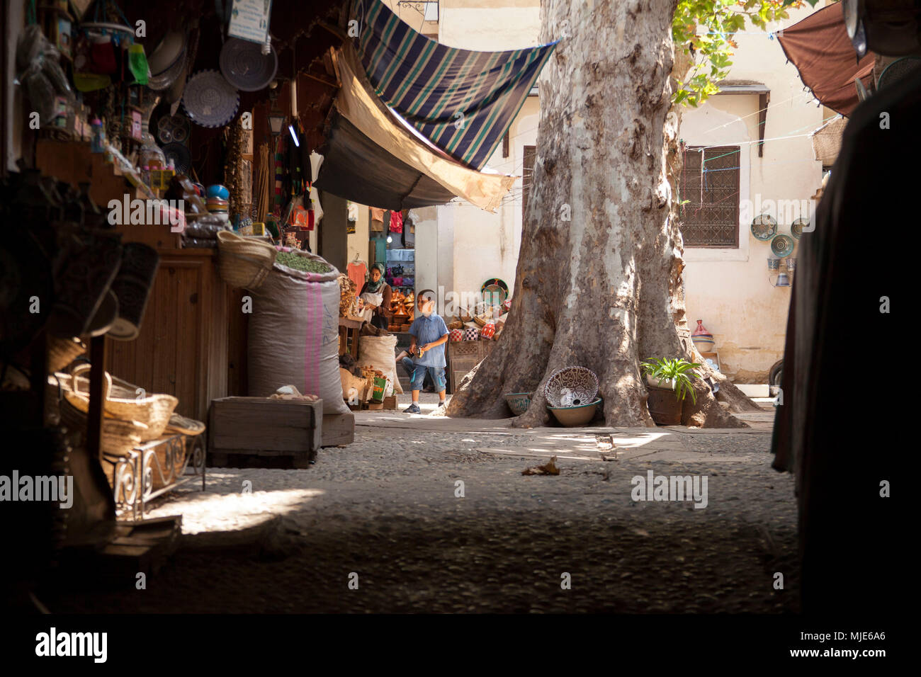 Marokko, Fes, Altstadt, Shop, Straße Handel, Stockfoto