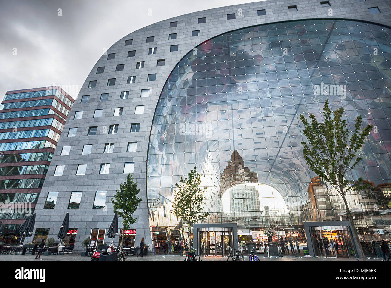 Markthal/Halle in Rotterdam. Stockfoto
