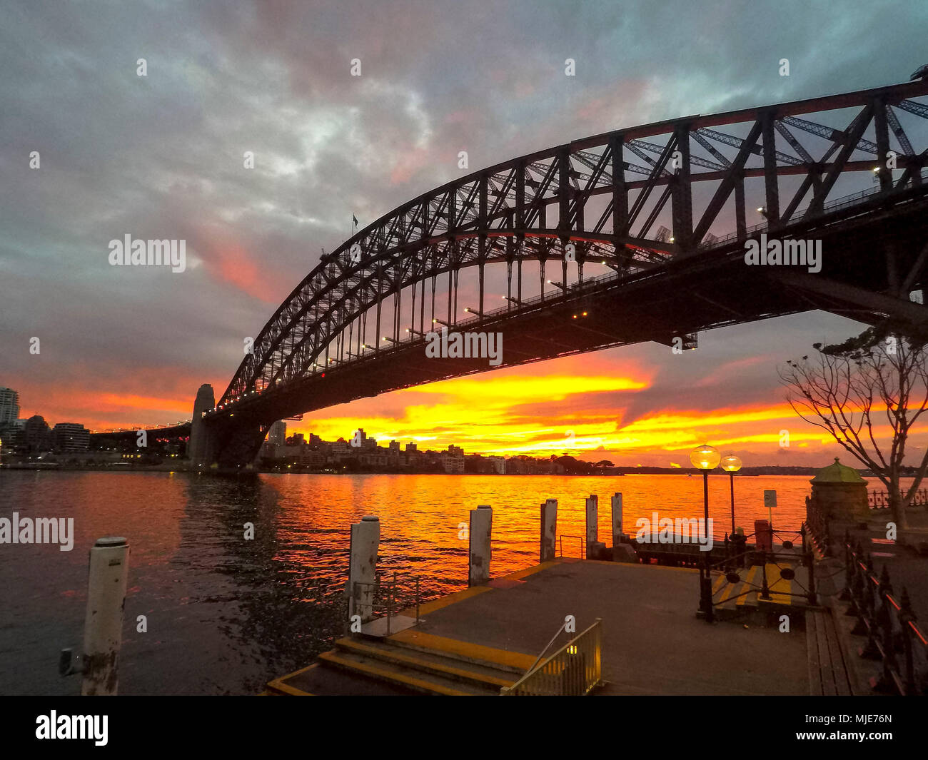 Australien, Sidney, der Harbour Bridge, Sonnenuntergang Stockfoto