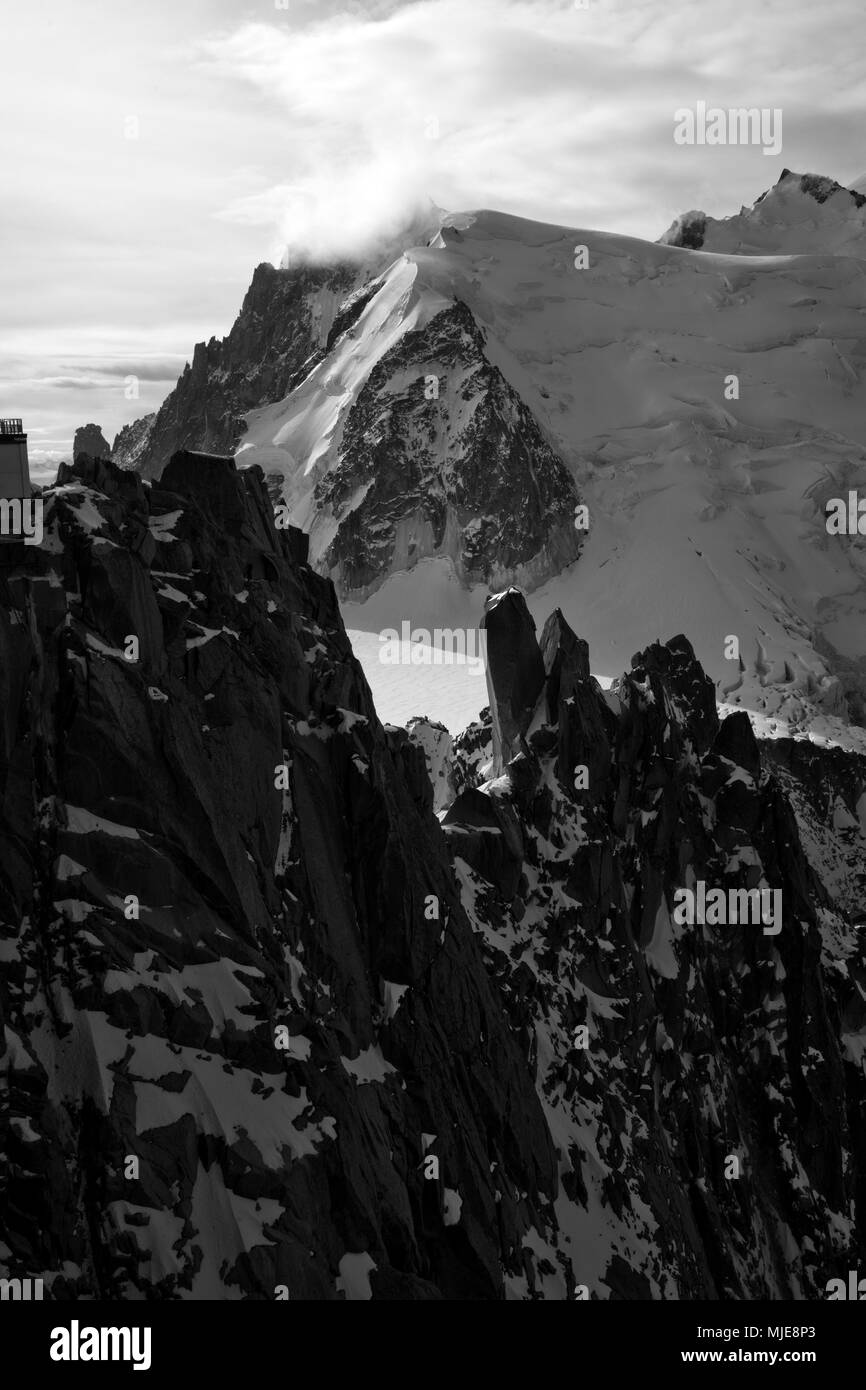 Mont Blanc, Mont Blanc Du Tacul Stockfoto