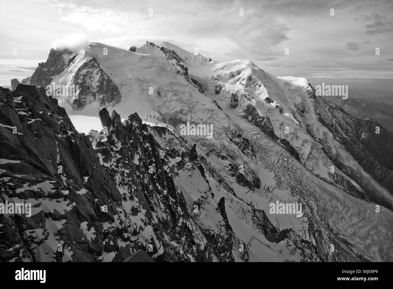 Mont Blanc, der höchste Berg in Europa Stockfoto