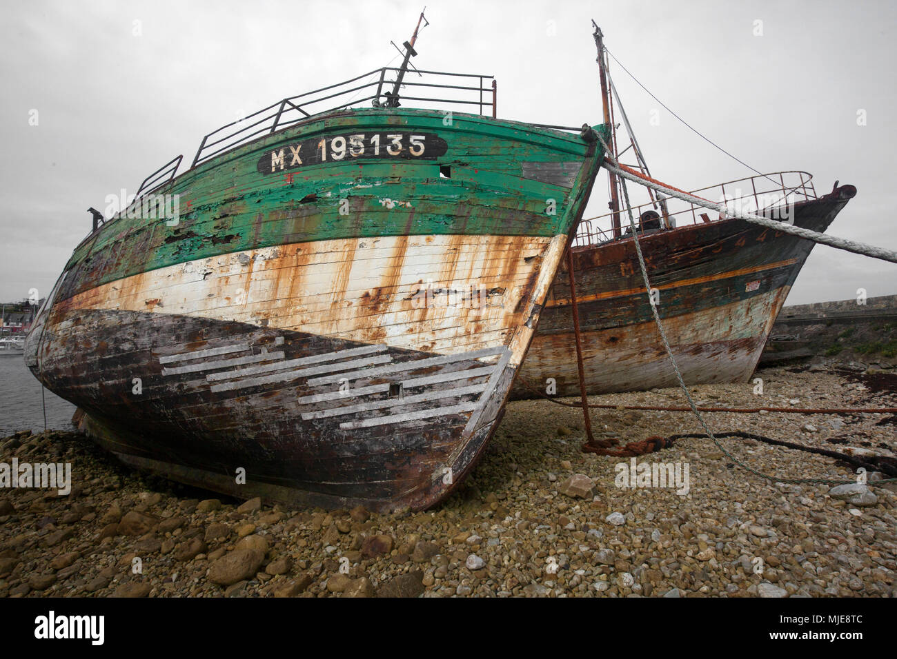 Schiff Friedhof von Brest in der Bretagne Stockfotografie - Alamy
