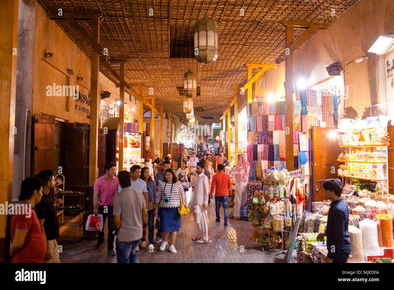 Dubai Souk/Markt Stockfoto