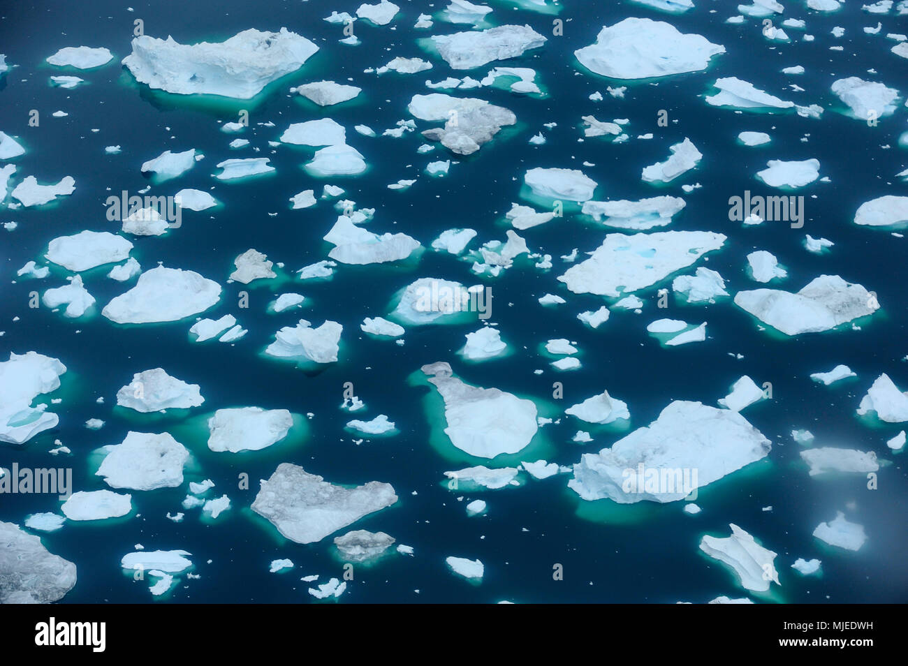 Eisscholle bei Ilulissat Eisfjord und Ilulissat Icefjord, Diskobucht, Qaasuitsup, Grönland, Polargebiete, Arktis Stockfoto