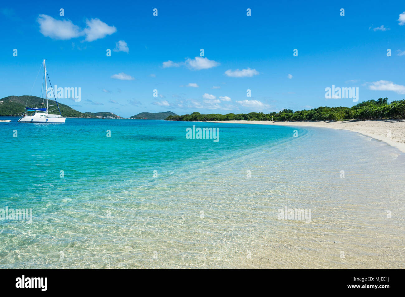 Long Bay Beach, Beef Island, Tortola, Britische Jungferninseln Stockfoto