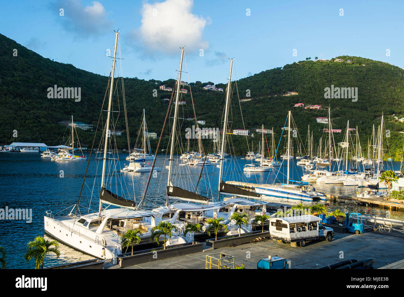 Segelboot Hafen am westlichen Ende von Tortola, British Virgin Island, Stockfoto