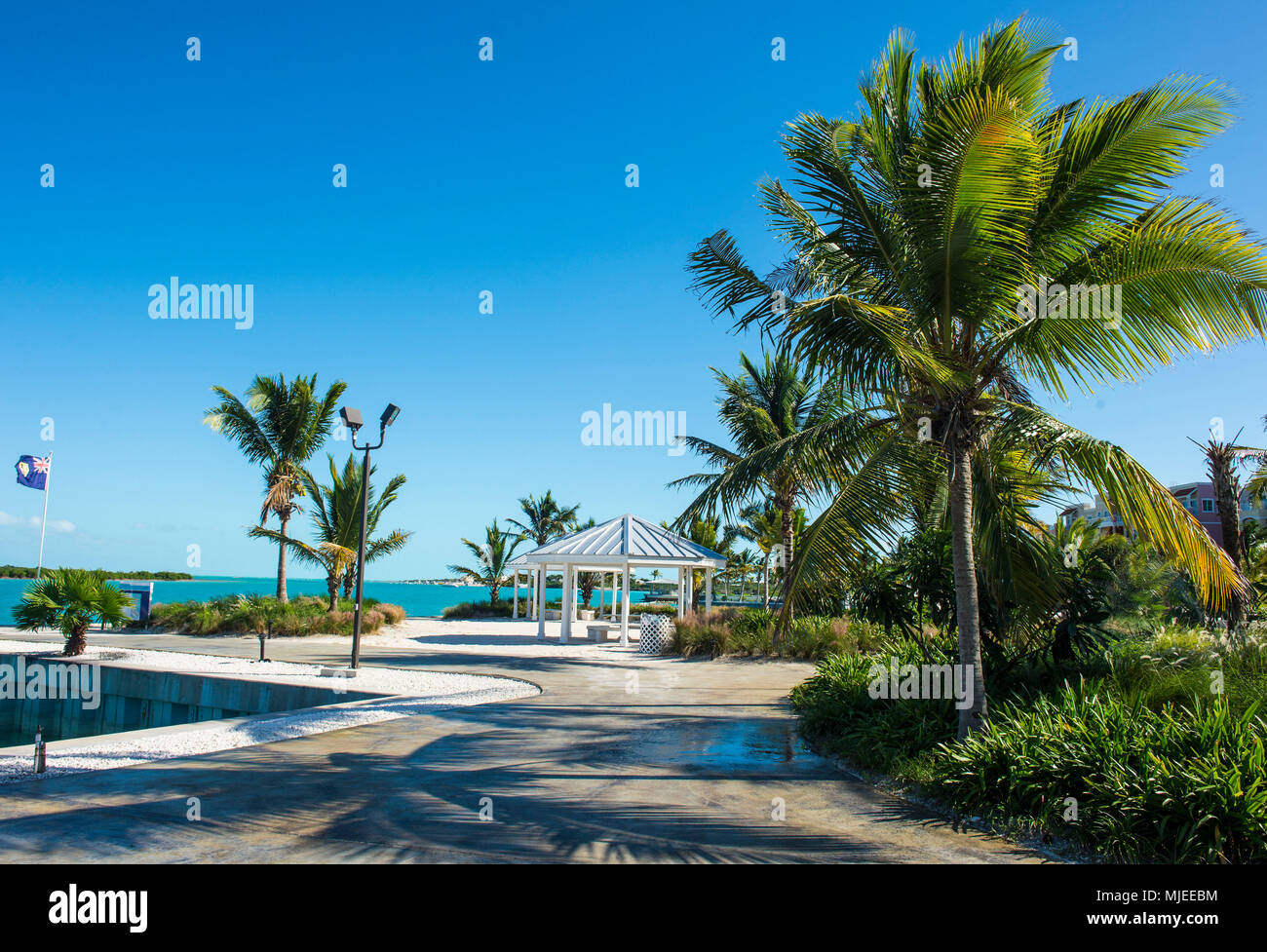 Luxuriöse Villen am nördlichen Ufer des Providenciales, Turks- und Caicosinseln Stockfoto
