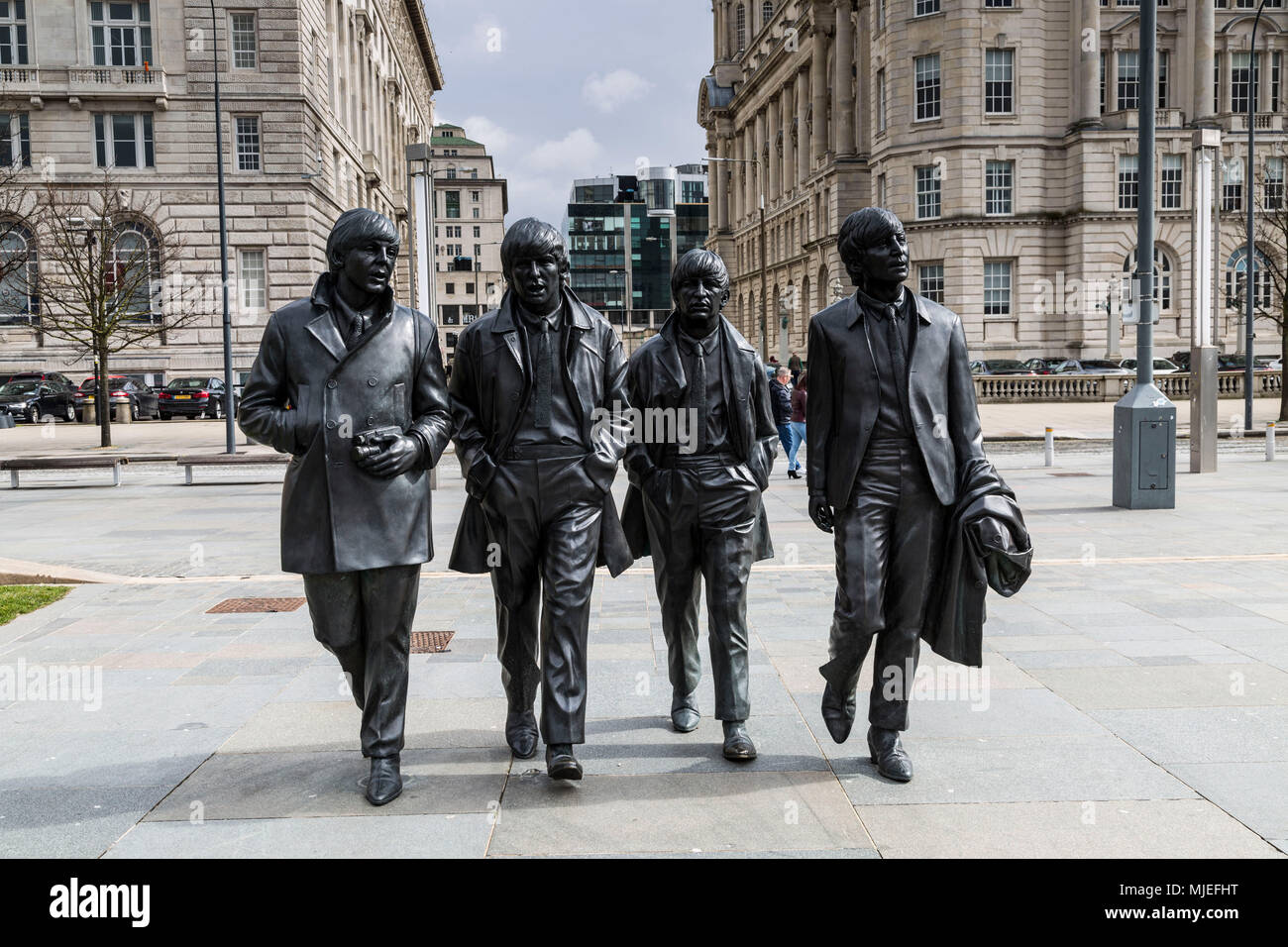 Europa, England, Vereinigtes Königreich, Liverpool - Die Beatles Statue Stockfoto