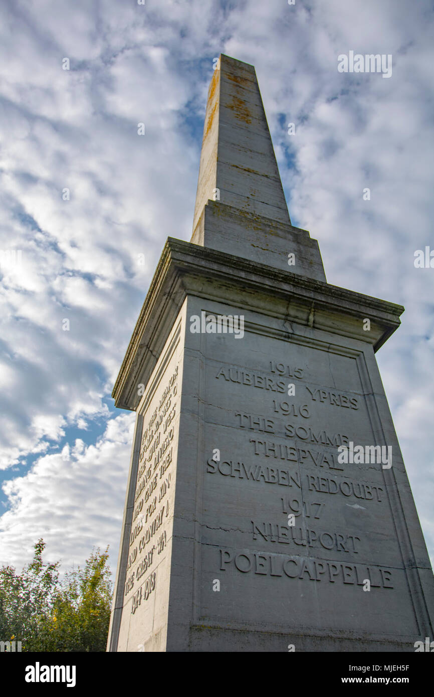 Soldatenfriedhöfe in Belgien. Stockfoto