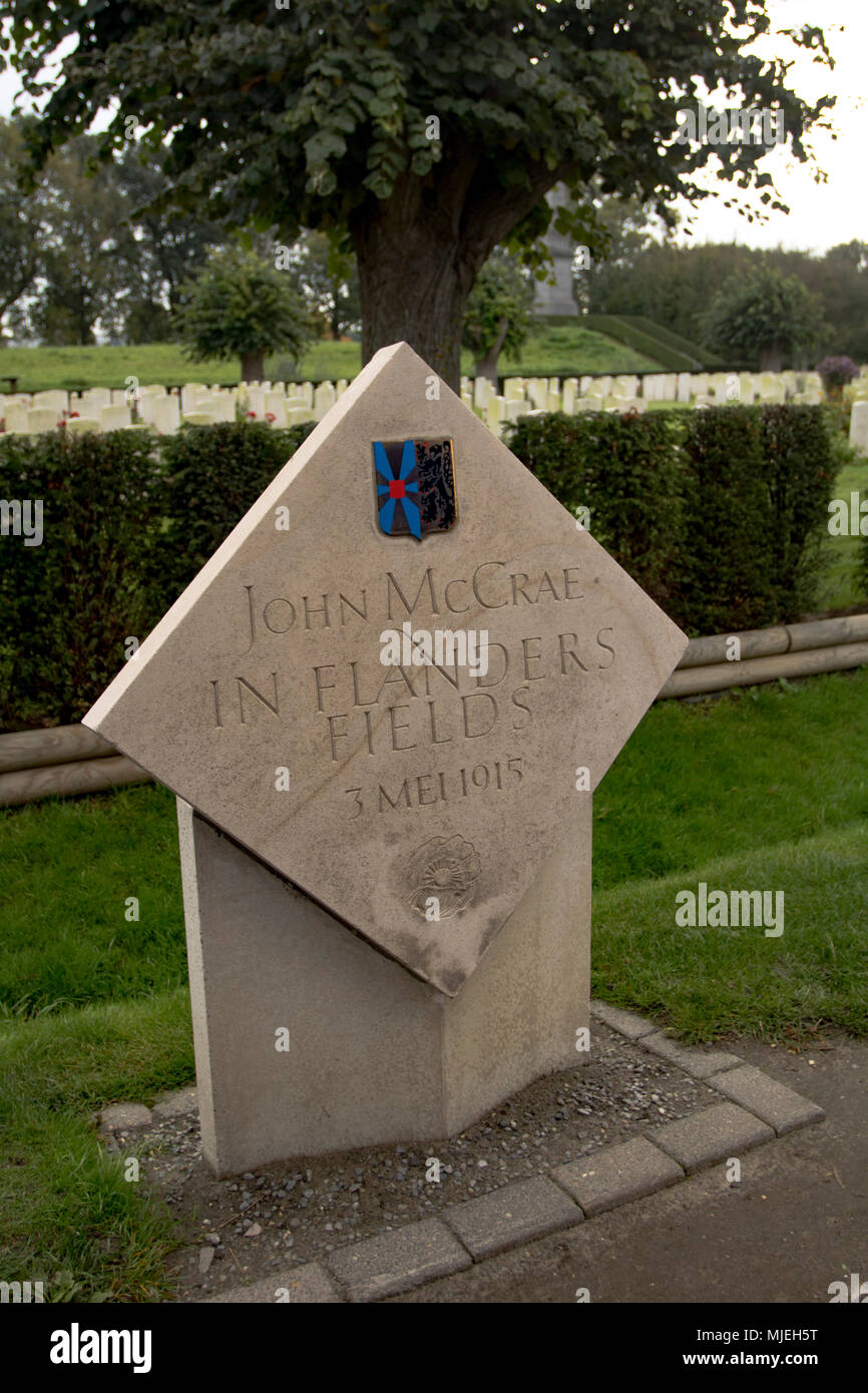 Soldatenfriedhöfe in Belgien. Stockfoto
