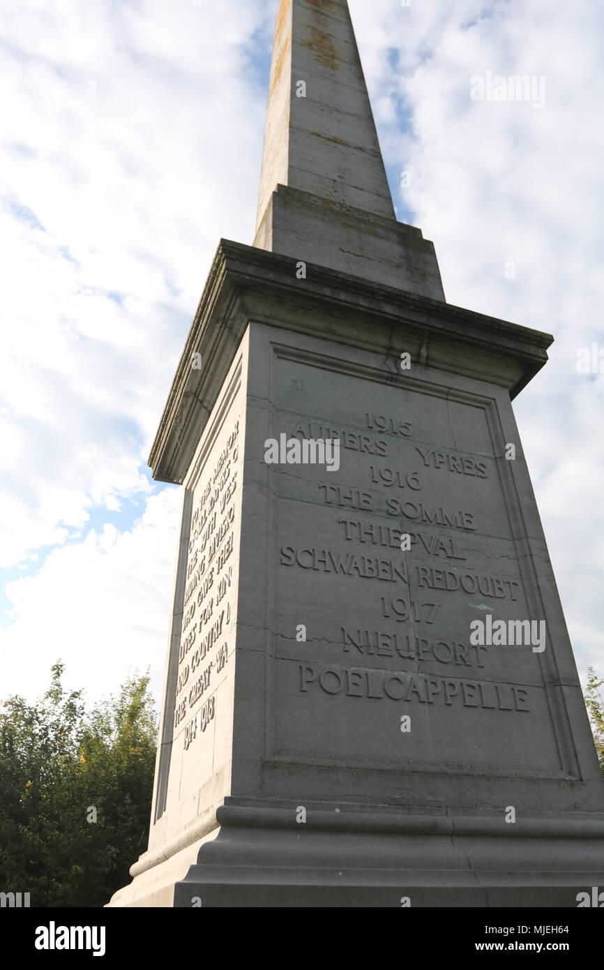Soldatenfriedhöfe in Belgien. Stockfoto