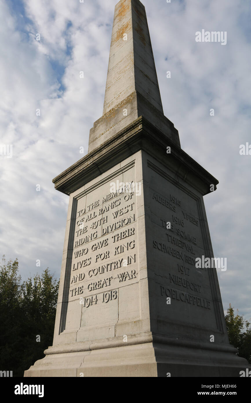 Soldatenfriedhöfe in Belgien. Stockfoto