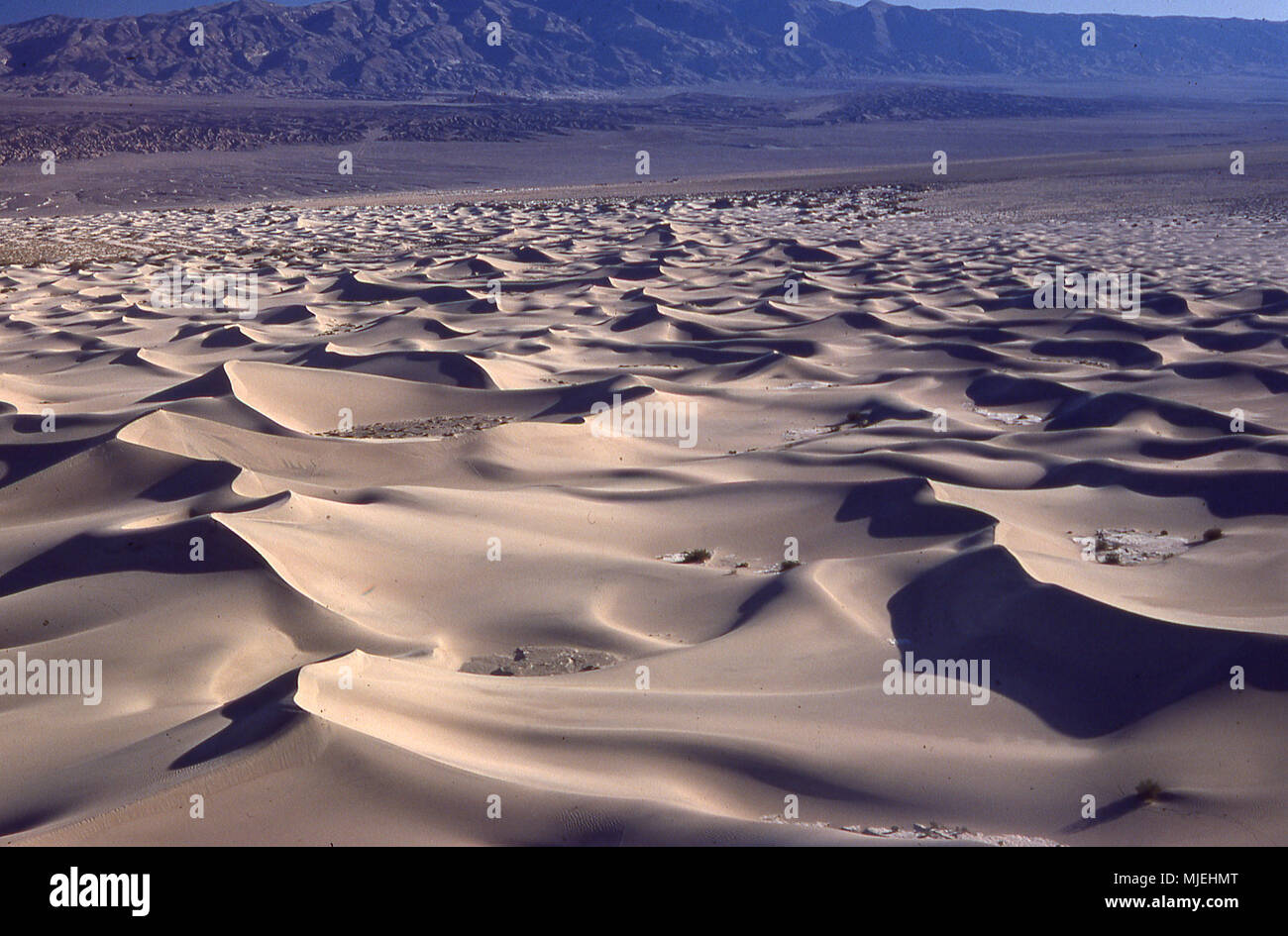 Luftaufnahmen von Sanddünen im Death Valley Caifornia Stockfoto