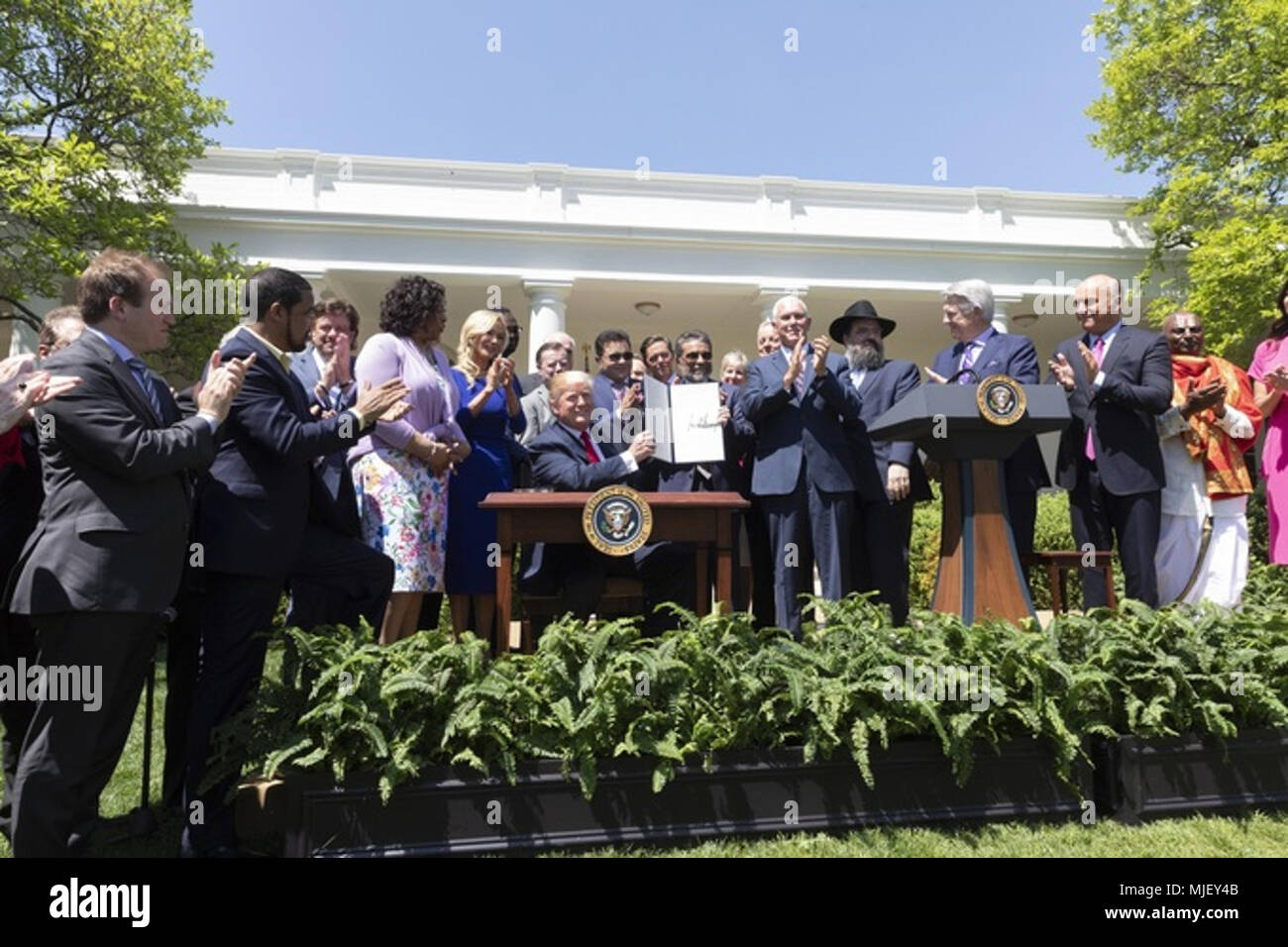 WASHINGTON, DC - IN DER WOCHE VOM 30. APRIL: Präsident Donald Trump Personen: Präsident Donald Trump Stockfoto