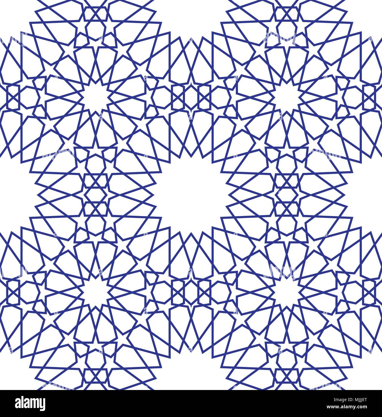 Geometrische arabisch nahtlose Muster. Abstrakte islamischen vector Hintergrund. Stock Vektor