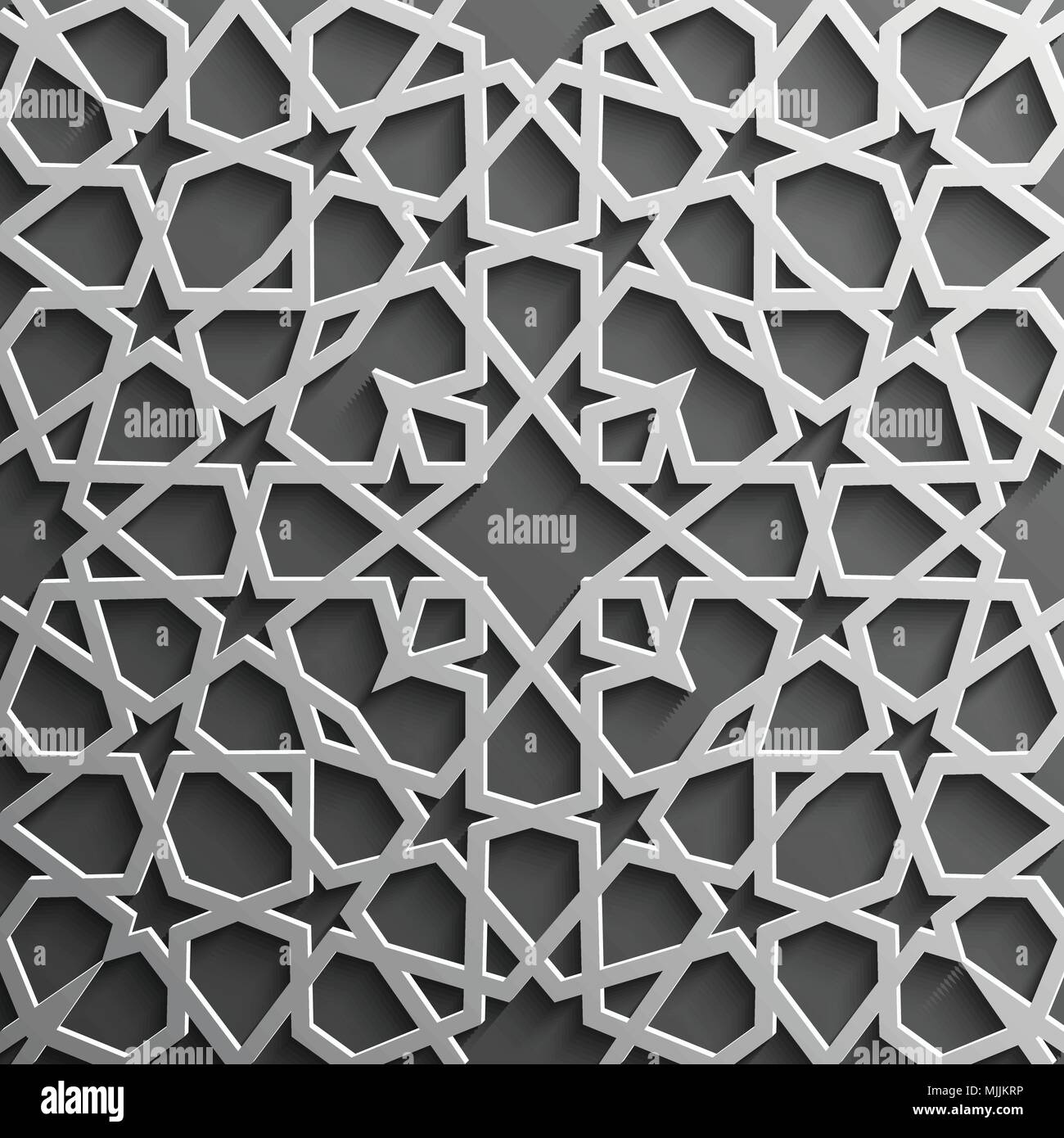 Nahtlose islamischen Muster 3d. Die traditionelle arabische Design Element. Stock Vektor