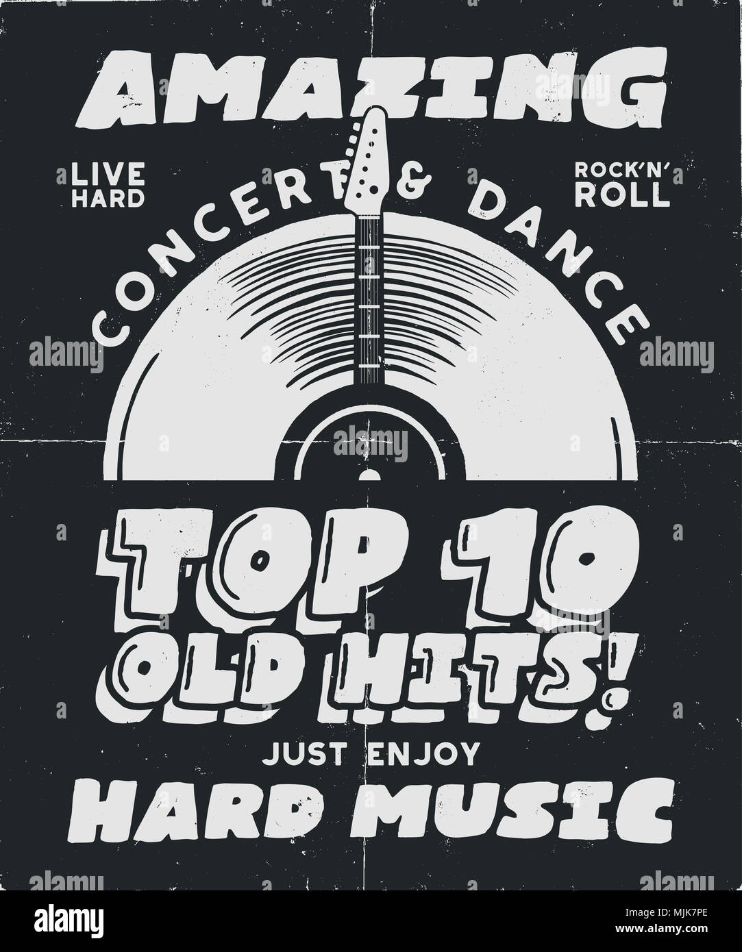 Harte Musik Poster Konzert Und Festival T Stuck Grafik Design Retro Musik Poster Festival Einladung Musical T Shirt Design Jahrgang Hand Gezeichneten Stil Farben Schwarz Und Weiss Lager Stockfotografie Alamy