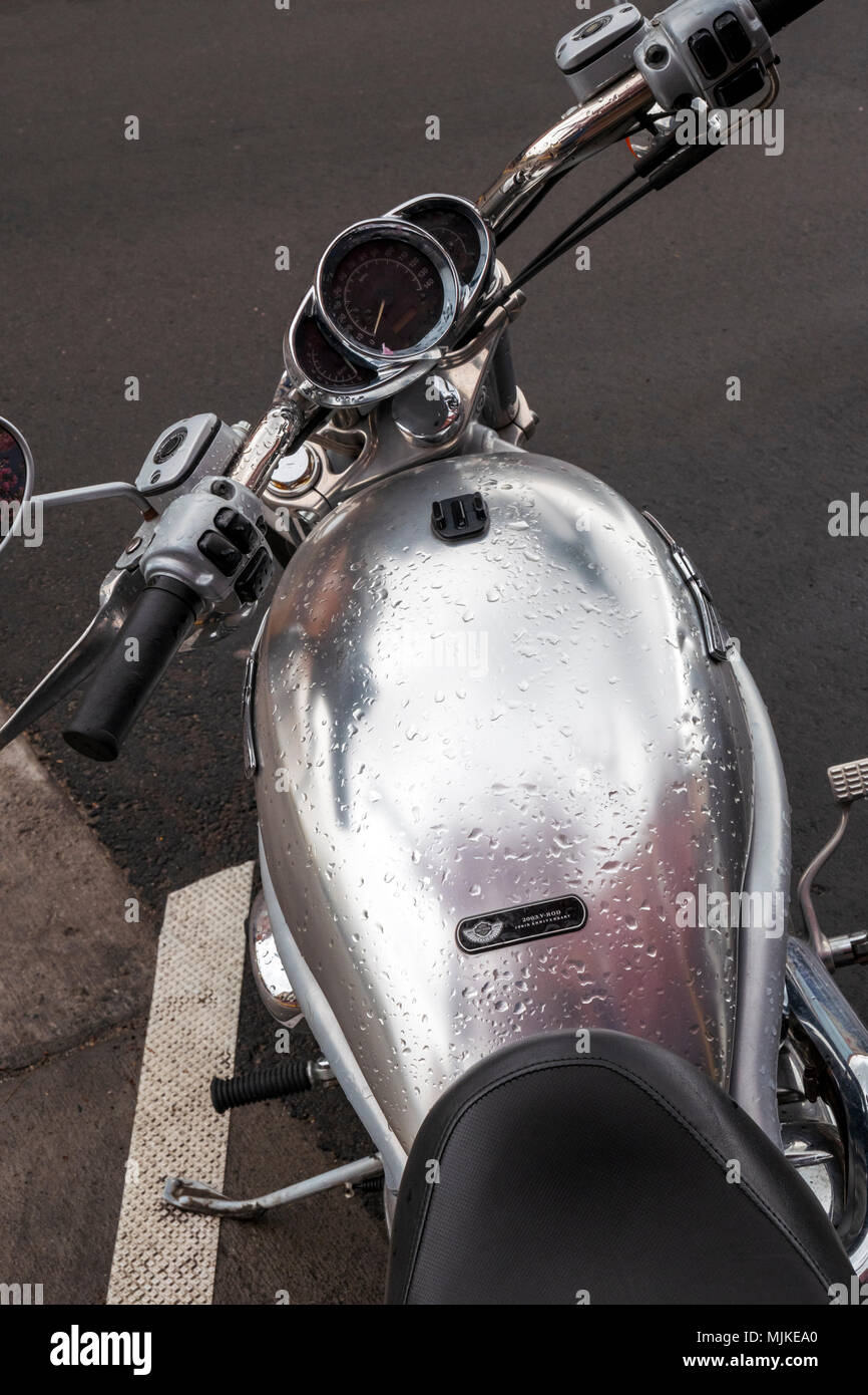 Klassische Harley Davidson Motorrad; historische Salida, Colorado, USA Stockfoto