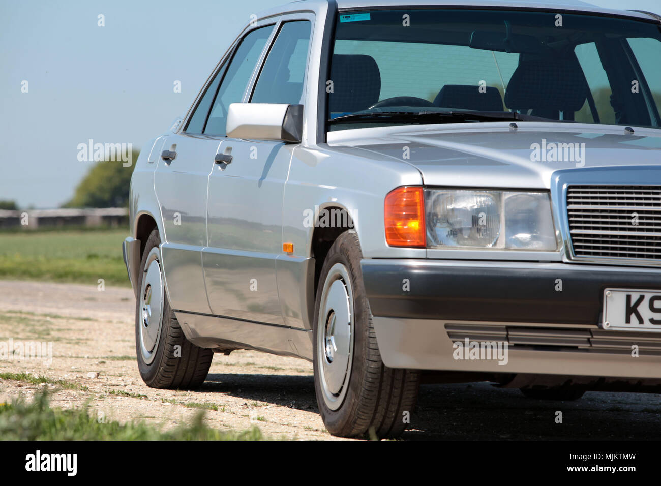 1993 Mercedes Benz 190e (W201) 2.0 Benzin Automatik fotografiert in Wiltshire UK in 2018. Stockfoto