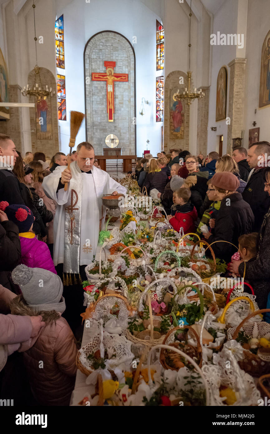 Ostern, Essen Segen, der lokalen Kirche, Polen Stockfoto