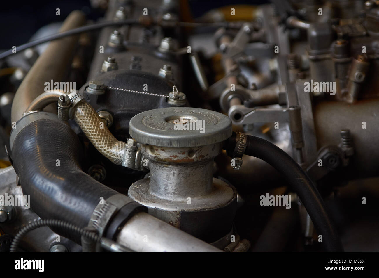 Vintage Motor zusammenbauen Stockfoto